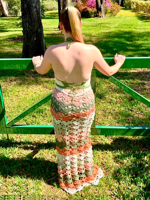 Backless Wedding Dress Free Crochet Patterns 4