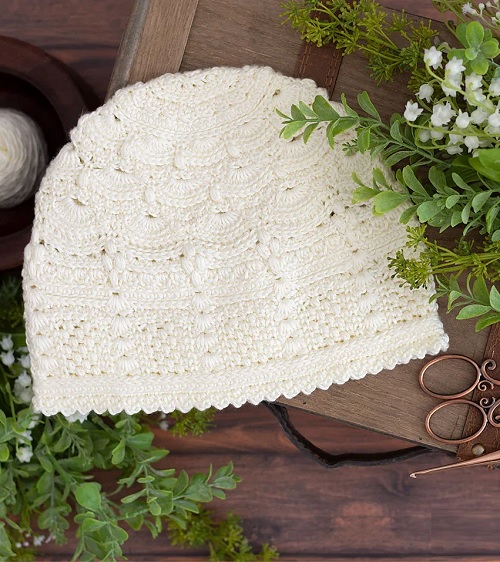 white beanie cap