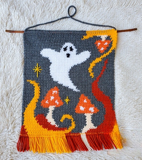 Crochet Halloween Ghost Decor Free Patterns