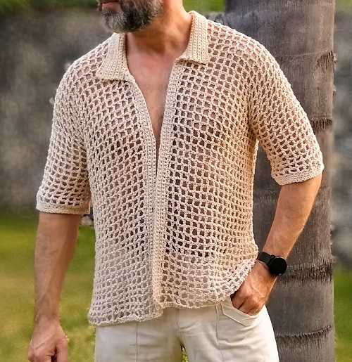 Crochet Men Shirt Free Patterns 12