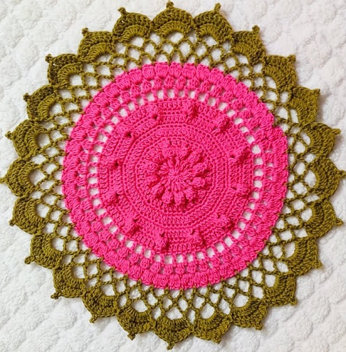 Floral Round Doily Placemat