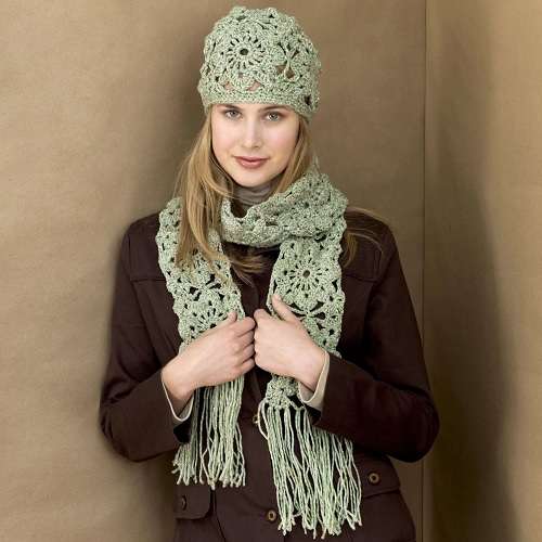 Crochet Squares Hat & Scarf