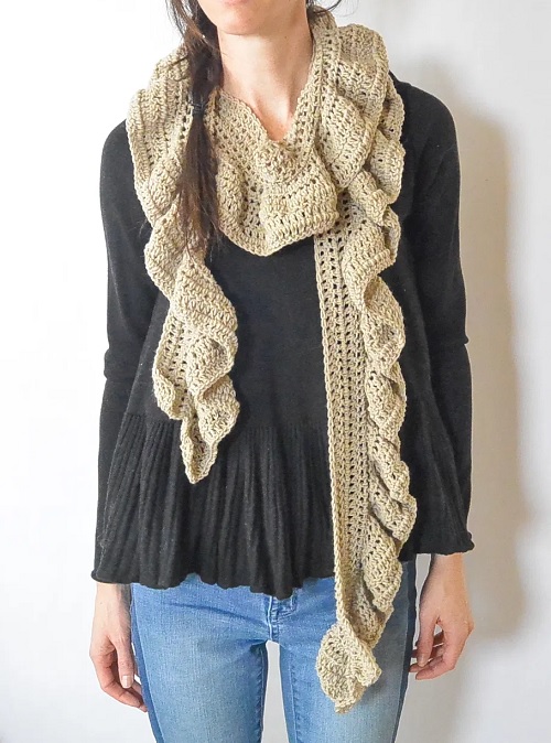 Merino Ruffle Scarf