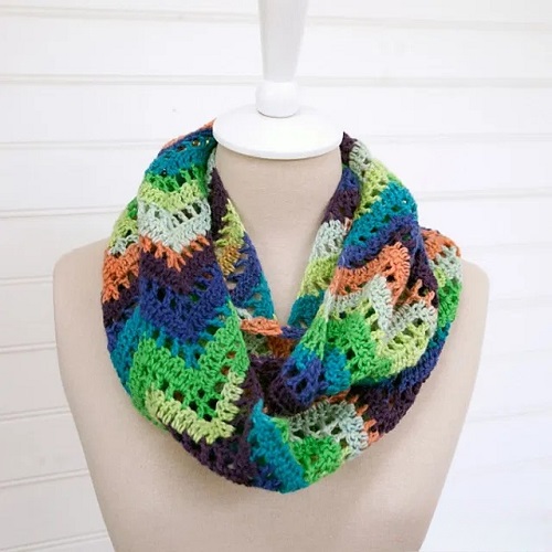 Chevron Lace Infinity Scarf