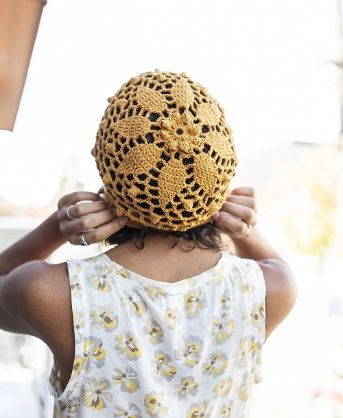 Daisy Mandala Beanie Hat
