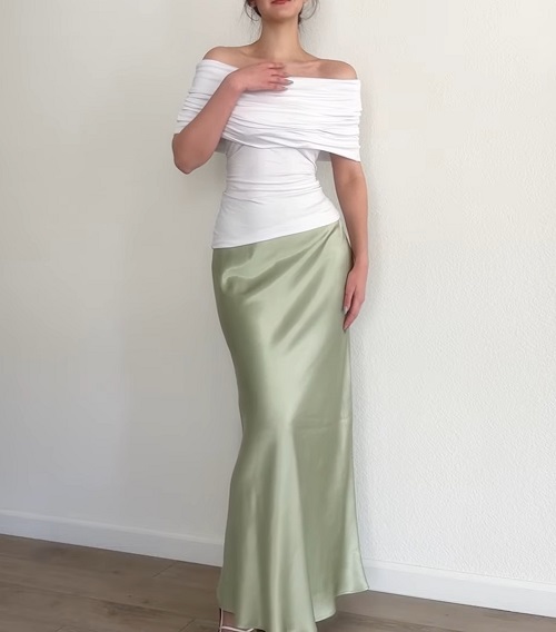 Maxi Silk Bias Skirt
