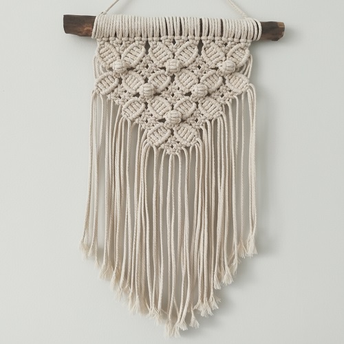 macrame floral wall art