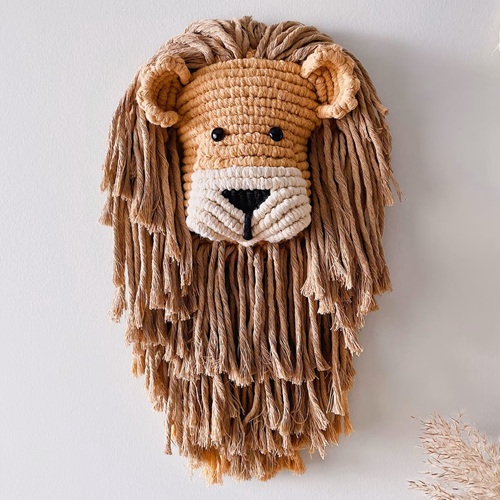 Macrame Lion Wall Hanging Free Patterns