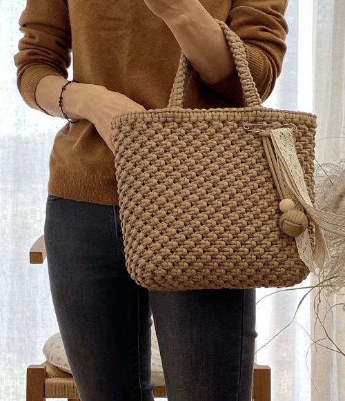 simple macrame bag