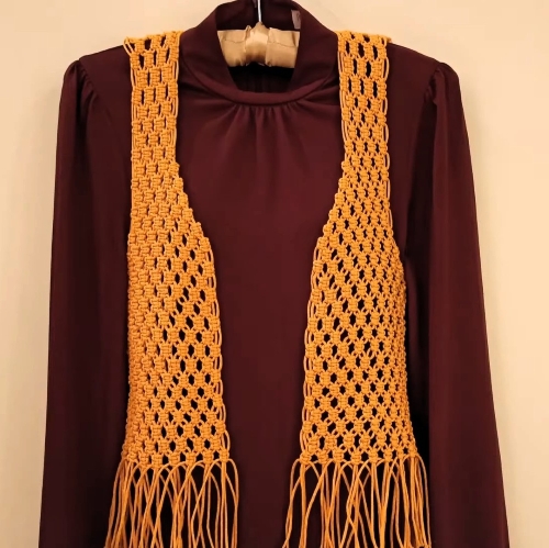 Macrame Yellow Vest Jacket