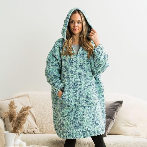 Lounge Around Crochet Blanket Hoodie