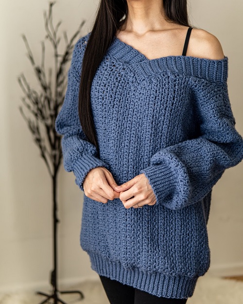 Oversized Sweater Free Crochet Patterns 3