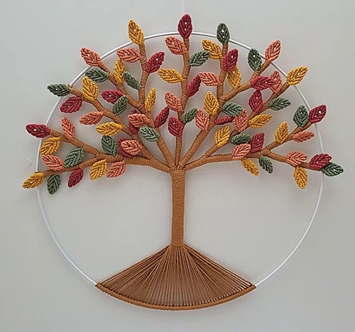 macrame fall tree wall hanging free patterns