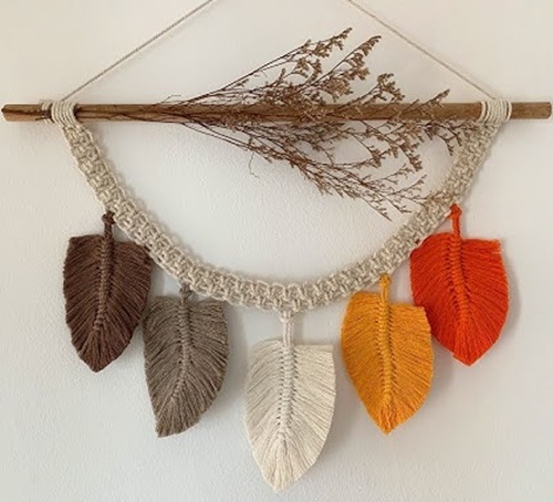 macrame fall wall hanging