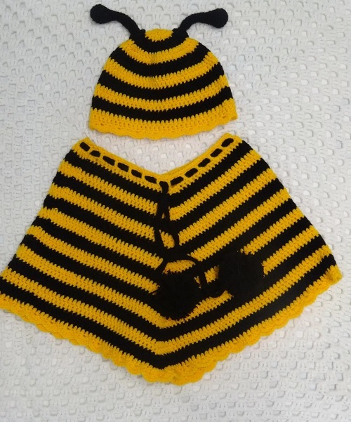 Bee Beanie & Poncho