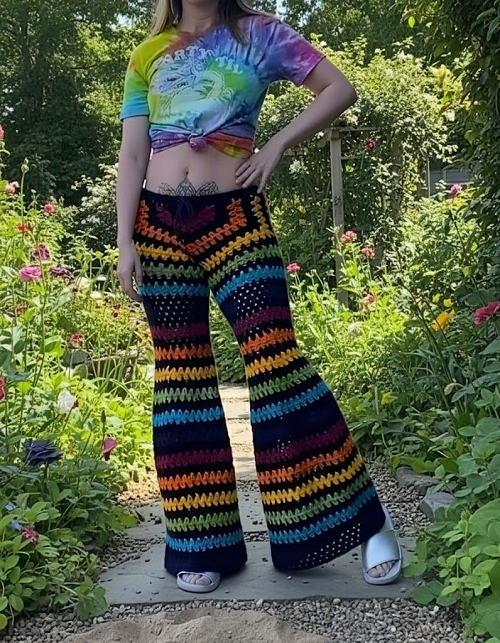Crochet Bell Bottom Pants for Winter Free Patterns 1a