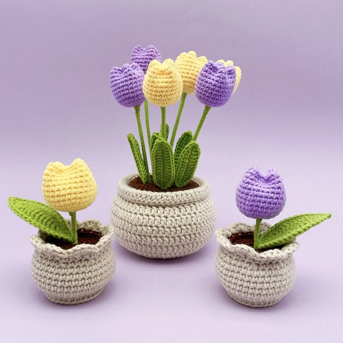 Crochet Flower Pot Free Patterns