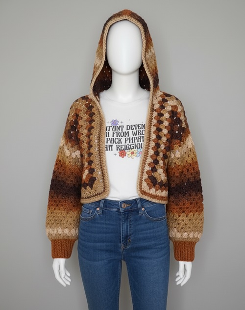 Crochet Granny Stitch Hood