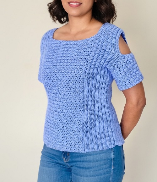 textured ribbed top