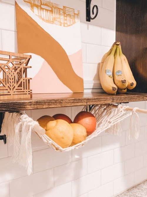 macrame fruit hammock