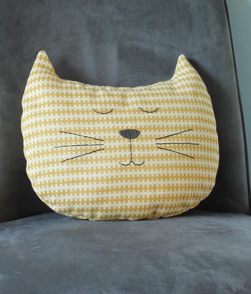 Cat Head Pillow