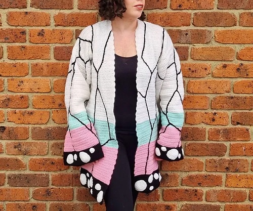Demon Slayer inspired crochet pattern Butterfly Cardigan