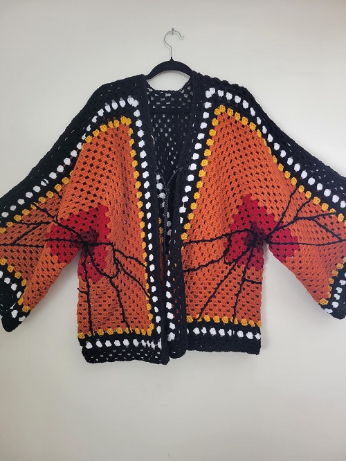 crochet butterfly cardigan