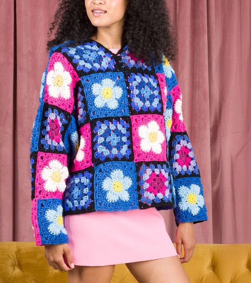 Crochet Flower Pullover Free Patterns 7