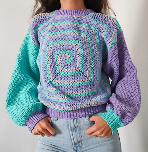 Crochet The Swirly Sweater