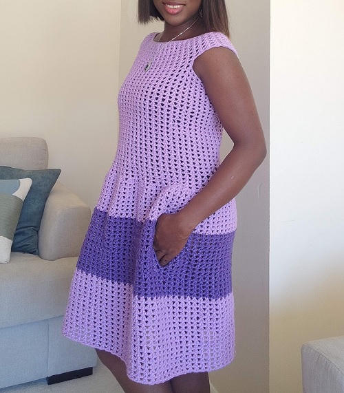 Crochet pocket dress