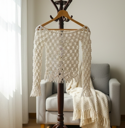 DIY Macrame Pullover Sweater