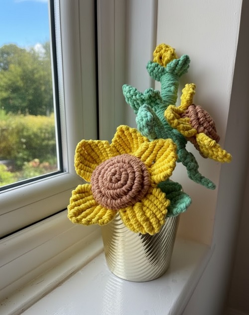 Macrame flower plant