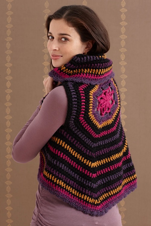 Mandala Vest Free Crochet Patterns 6