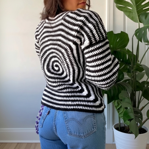 Monochrome Spiral Sweater