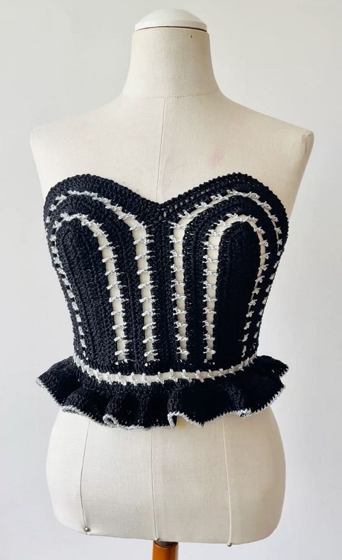 Winter Tube Corset Top Free Crochet Patterns 1