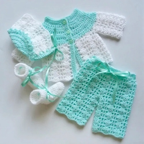 Crochet Premature Baby Outfit