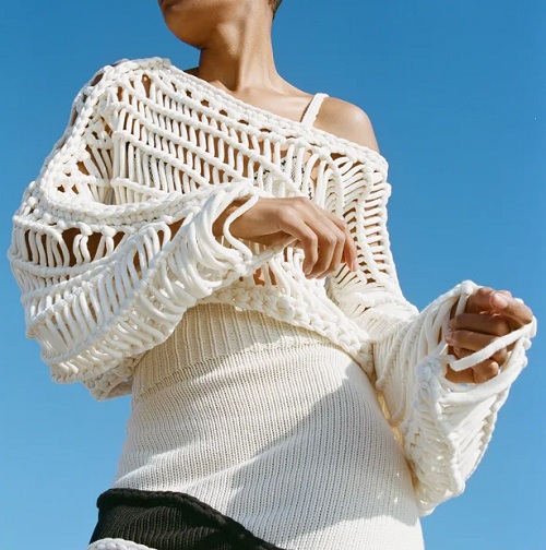 RIPPLE MACRAME PULLOVER