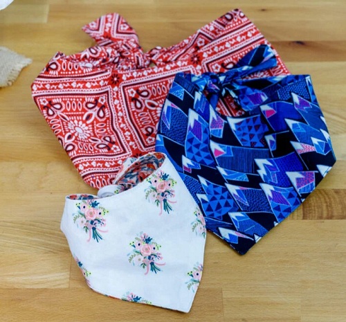 BOW TIE DOG BANDANA PATTERN