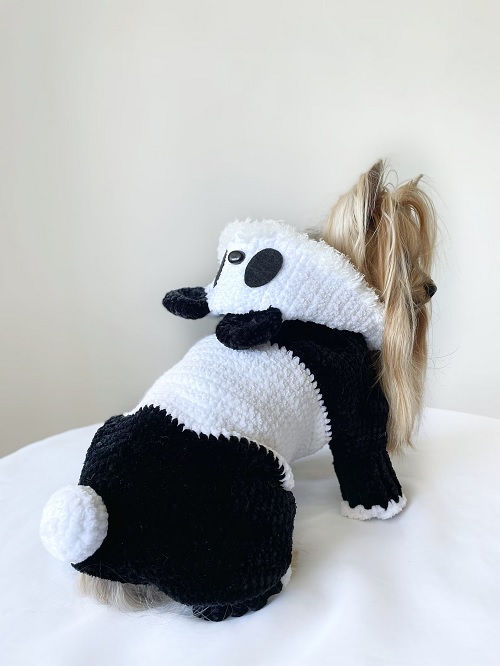 Panda Dog Sweater Crochet
