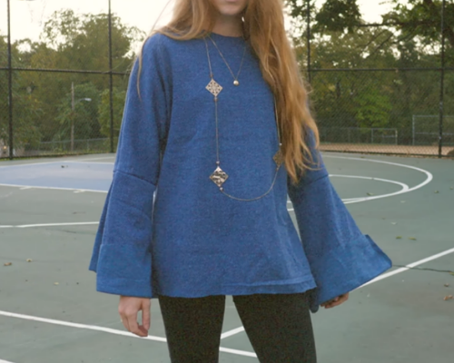 Easy-to-Sew Bell Sleeved Sweater