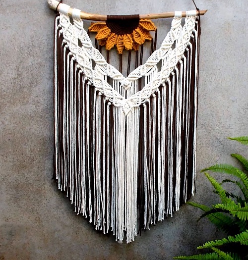 Macrame Sunflower Wall Hanging Free Patterns 1