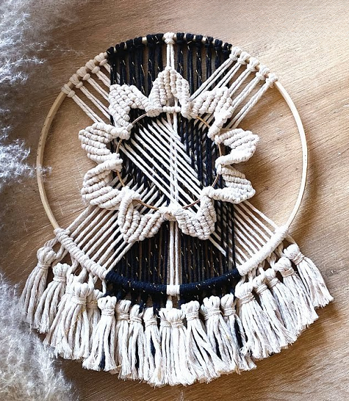 Macrame Sunflower Wall Hanging Free Patterns 7