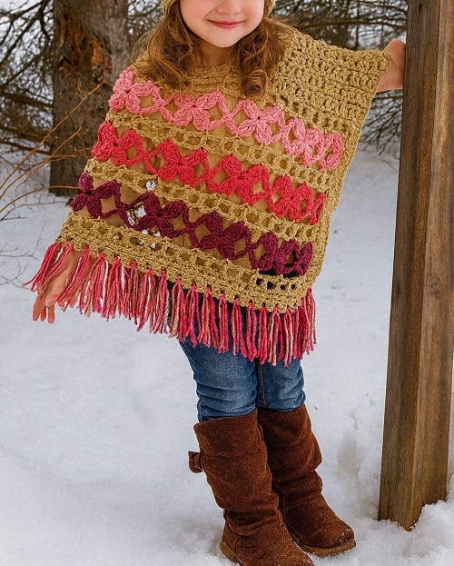 Butterfly Breeze Poncho Free Crochet Pattern