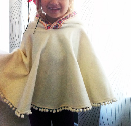 How to Sew a One-Yard Fleece Hooded Poncho