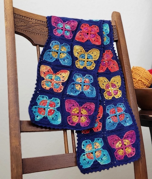 Crochet Pattern: Butterfly Waltz Scarf