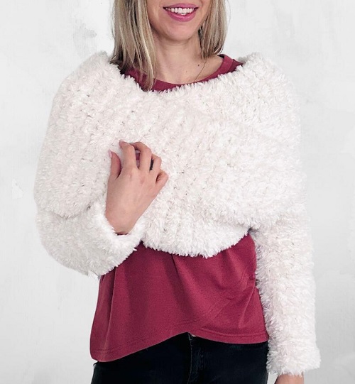 Faux Fur Sweater Scarf