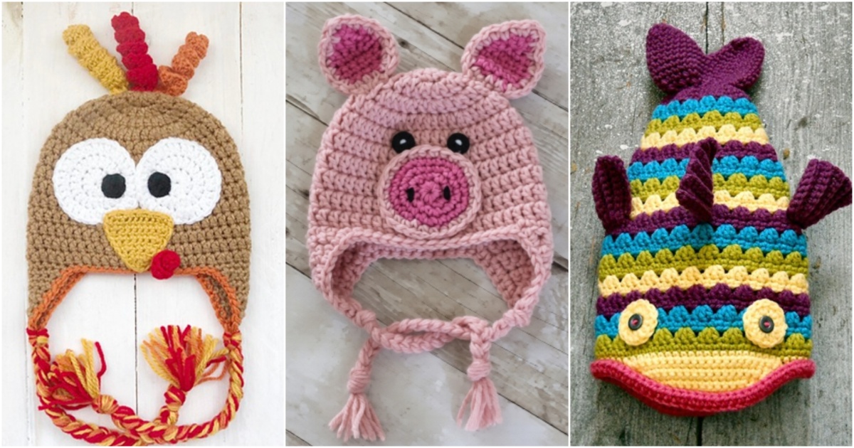11 Crochet Animal Hat Free Patterns - Hello Lidy