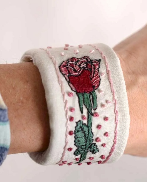 HOW TO MAKE AN EMBROIDERED WRIST CUFF