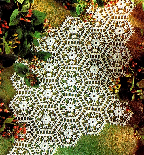 Hexagon Table Runner Free Crochet Patterns 8