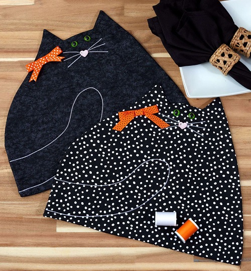 Spider Halloween Cat Placemats